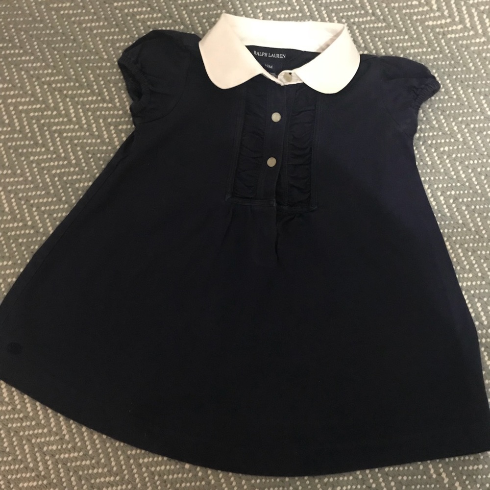 Ralph Lauren Girls Navy Dress (12M)